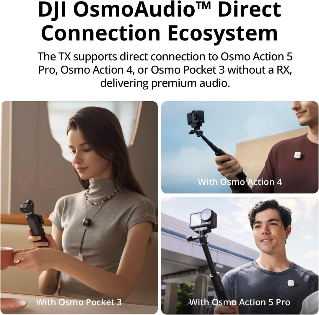 DJI Mic Mini (1 TX + 1 RX), micrófono inalámbrico Lavalier para iPh...