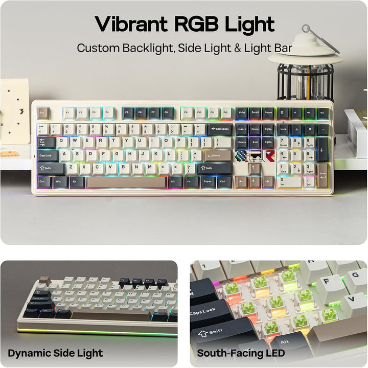 EPOMAKER X Aula F108 PRO V2 - Teclado inalámbrico para juegos con b...