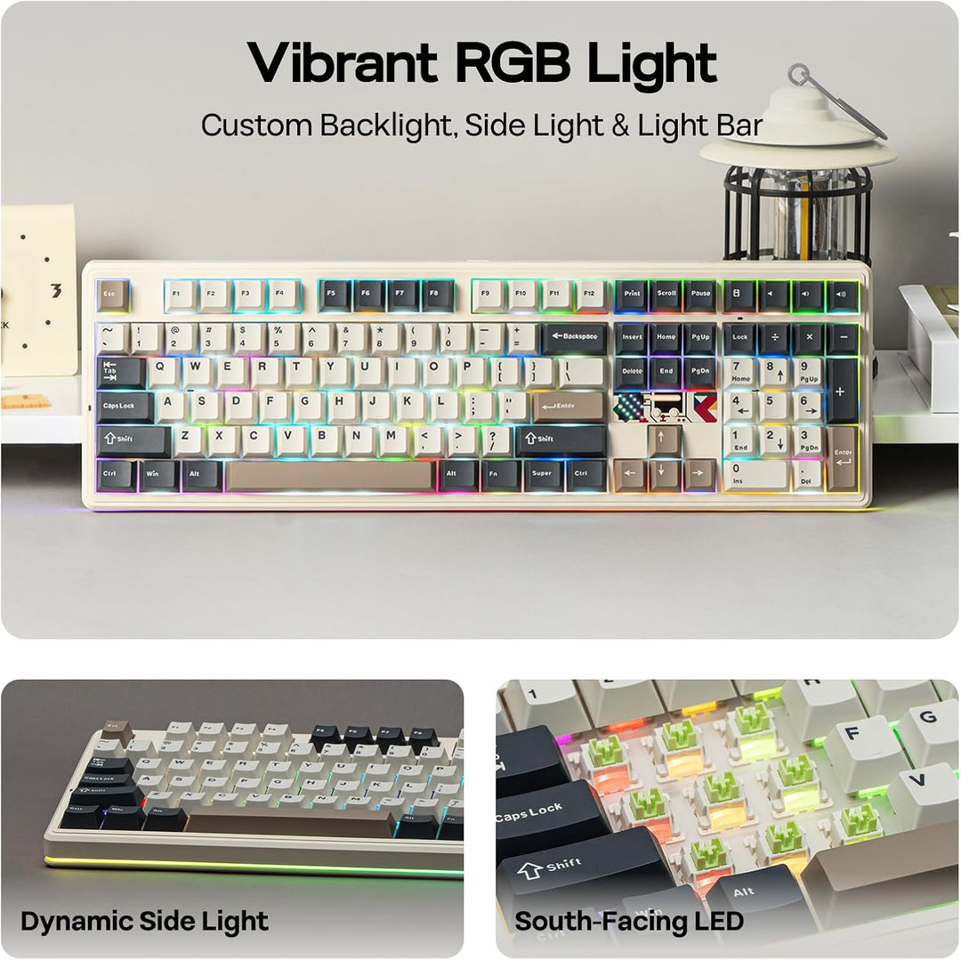EPOMAKER X Aula F108 PRO V2 Teclado inalámbrico para juegos con bat...