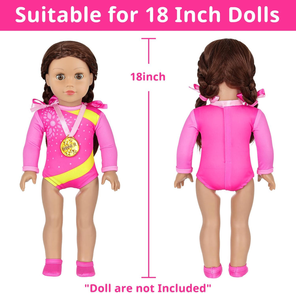 Ecore Fun Ropa y accesorios para muñecas de 18 pulgadas, Paquete de 8