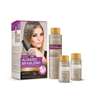 KATIVA Kit de alisado brasileño (rubia), 12 semanas de uso doméstic...