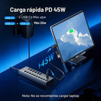 FIDECO, HCA162PD, hub USB de 10 puertos, alimentado