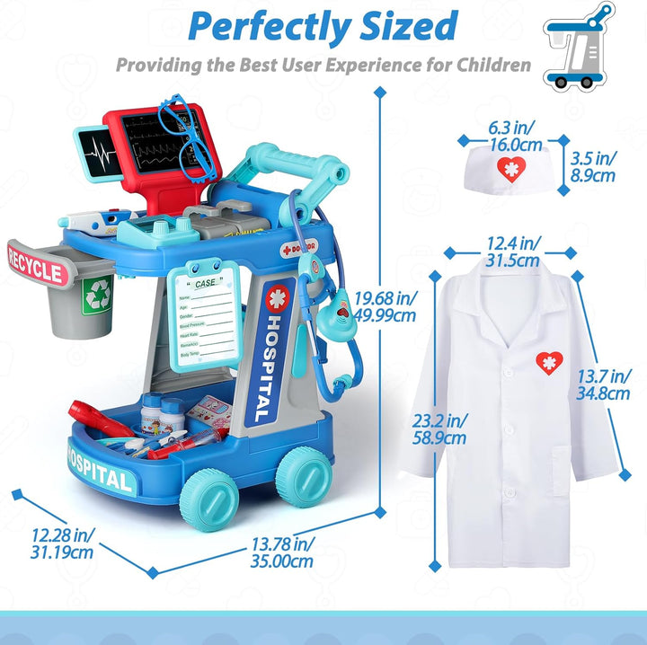Liberry Kit de médico para niños pequeños de 2, 3, 4, 5 años