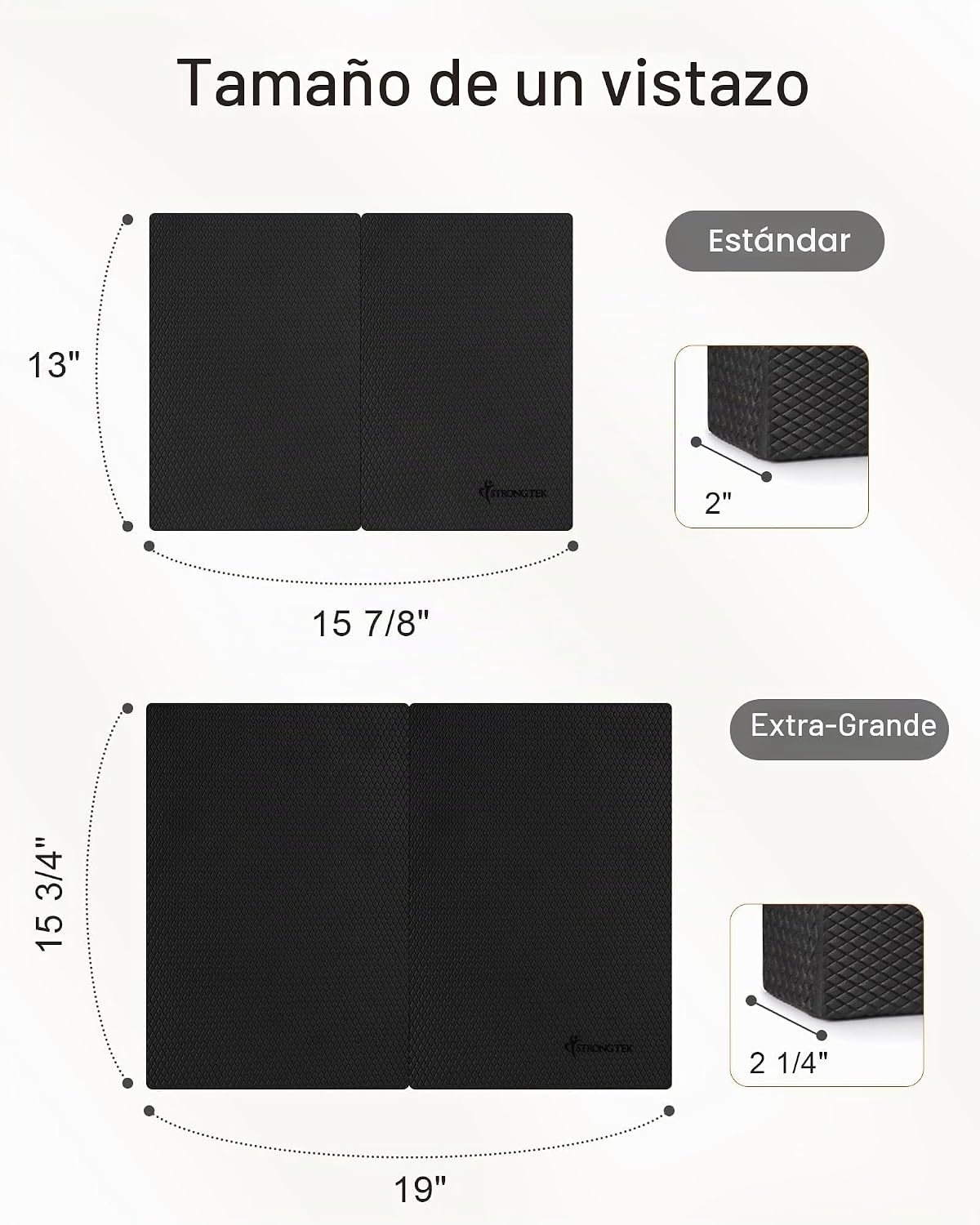 StrongTek 2-en-1 Almohadilla de Equilibrio de Espuma y Rodillera, tallas de 15,8 o 19 pulg.