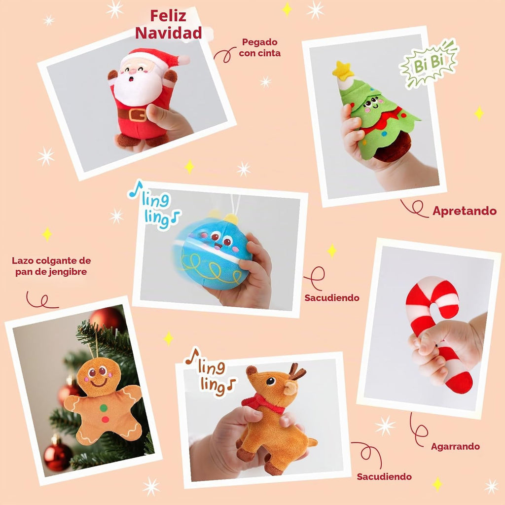 hahaland Juguete para bebé de 6 a 12 meses - Juego de juguetes de peluche