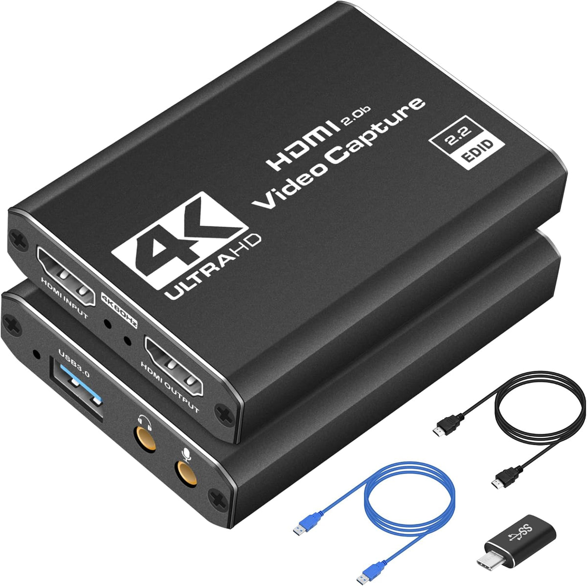 Tarjeta de captura HDMI 4K para transmisión, tarjeta de captura de...