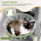 Globlazer Torre de árbol para gatos, muebles para gatos de varios niveles extra altos de 76 pulgadas con cómodos condominios, hamaca y perchas para gatos adultos, perfecto para escalar, rascar y jugar