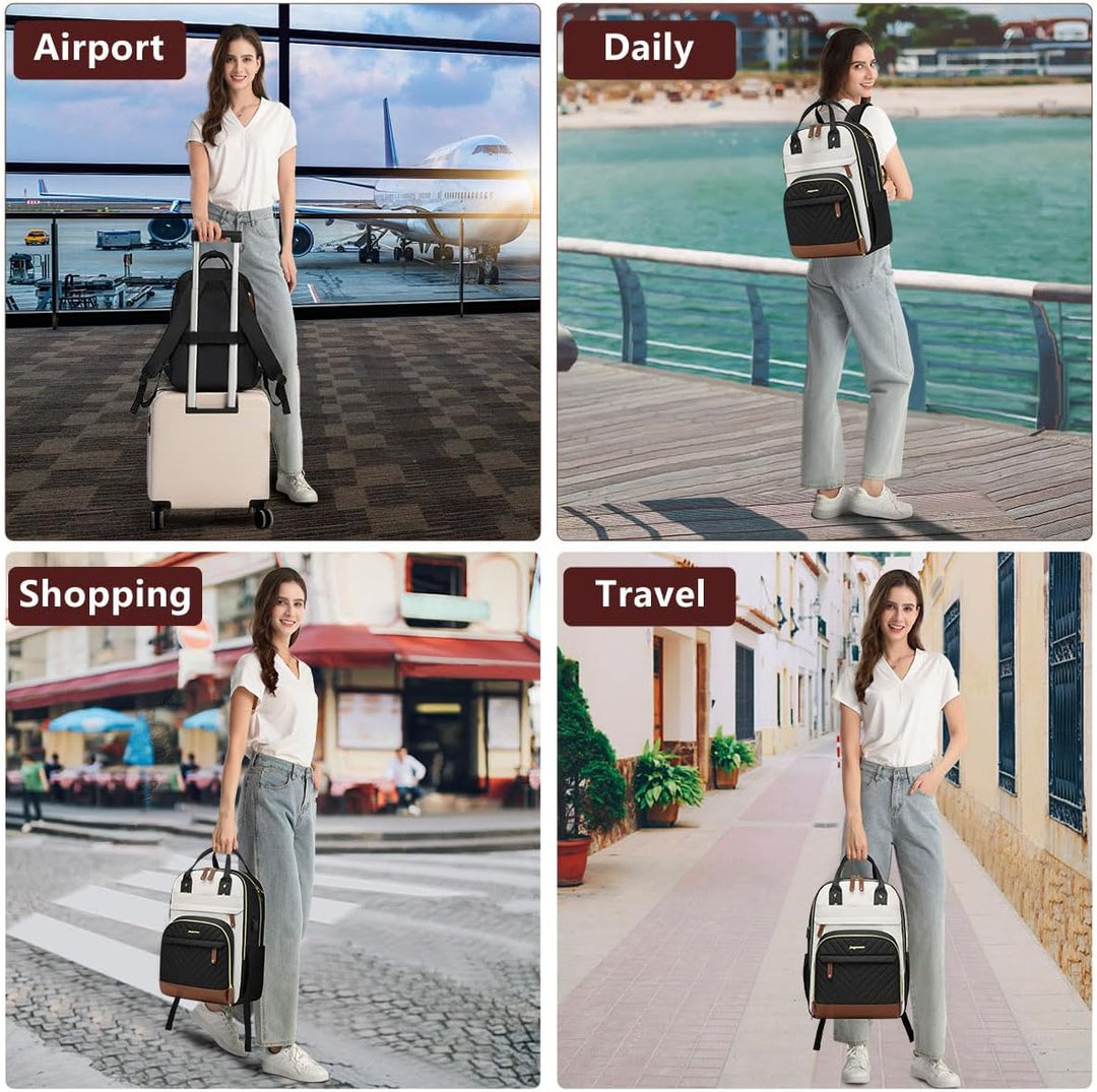 Mochila para portátil para mujer, mochila escolar de 17.3 pulgadas,...