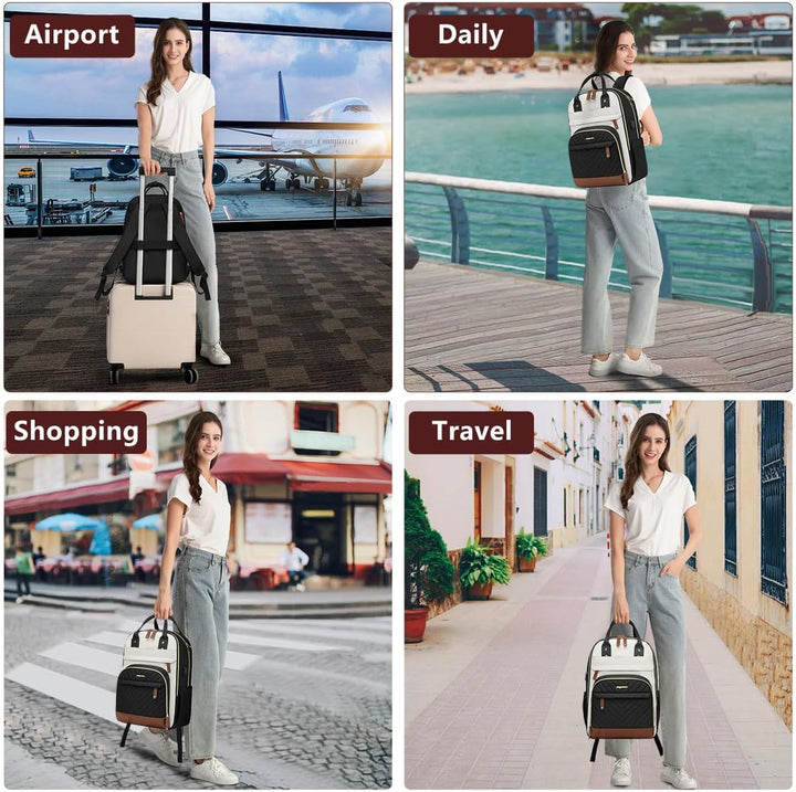 Mochila para portátil para mujer, mochila escolar de 17.3 pulgadas,...