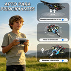 4DRC Aviones RC de espuma con control remoto para niños y adultos, 3 baterías, avión de combate RC con luz, 360° Flip Fighter Jet Toys, Stunt Roll, regalos de juguete de avión para niños