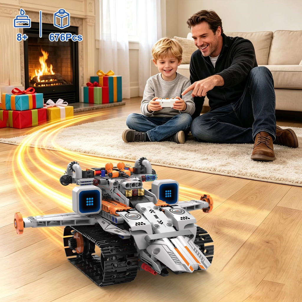 Kit de construcción de robot STEM para niños, control remoto 5 en 1 y juego controlado por aplicación, juegos de construcción STEM, robot espacial RC, juguete de construcción STEM, juguete de
