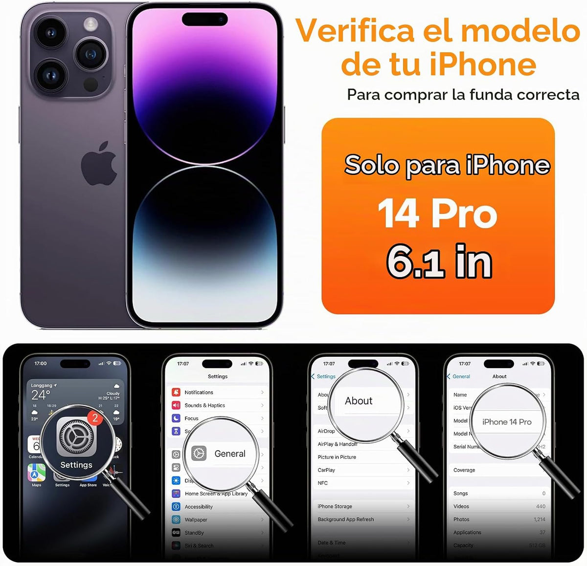 ImpactStrong Protector magnético diseñado para iPhone 14 Pro [protección de cámara] [prueba de caídas de grado militar] [compatible con MagSafe] Funda delgada translúcida mate (6.1 pulgadas), verde