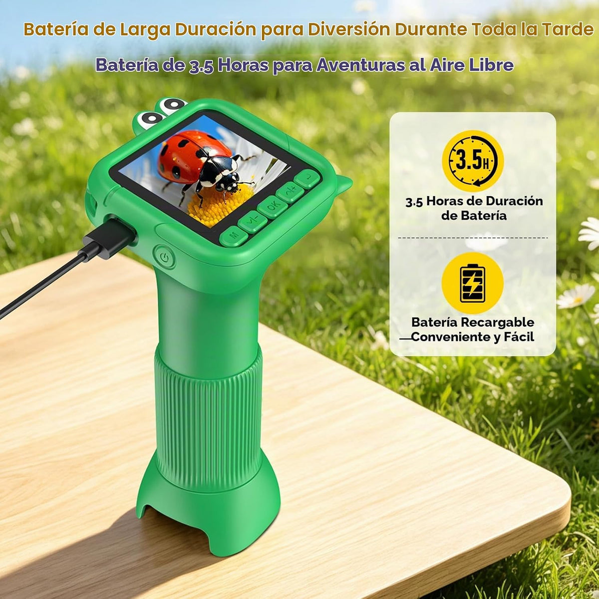 Microscopio digital 1000X para niños: pantalla HD de 2,4 "Imagen