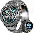 LIGE Relojes inteligentes militares para hombres (2 bandas), pantalla