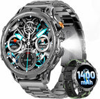 LIGE Relojes inteligentes militares para hombres (2 bandas), pantalla