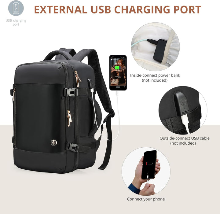 Swissdigital Design SD1749-01 - Mochila de viaje para laptop de 36...