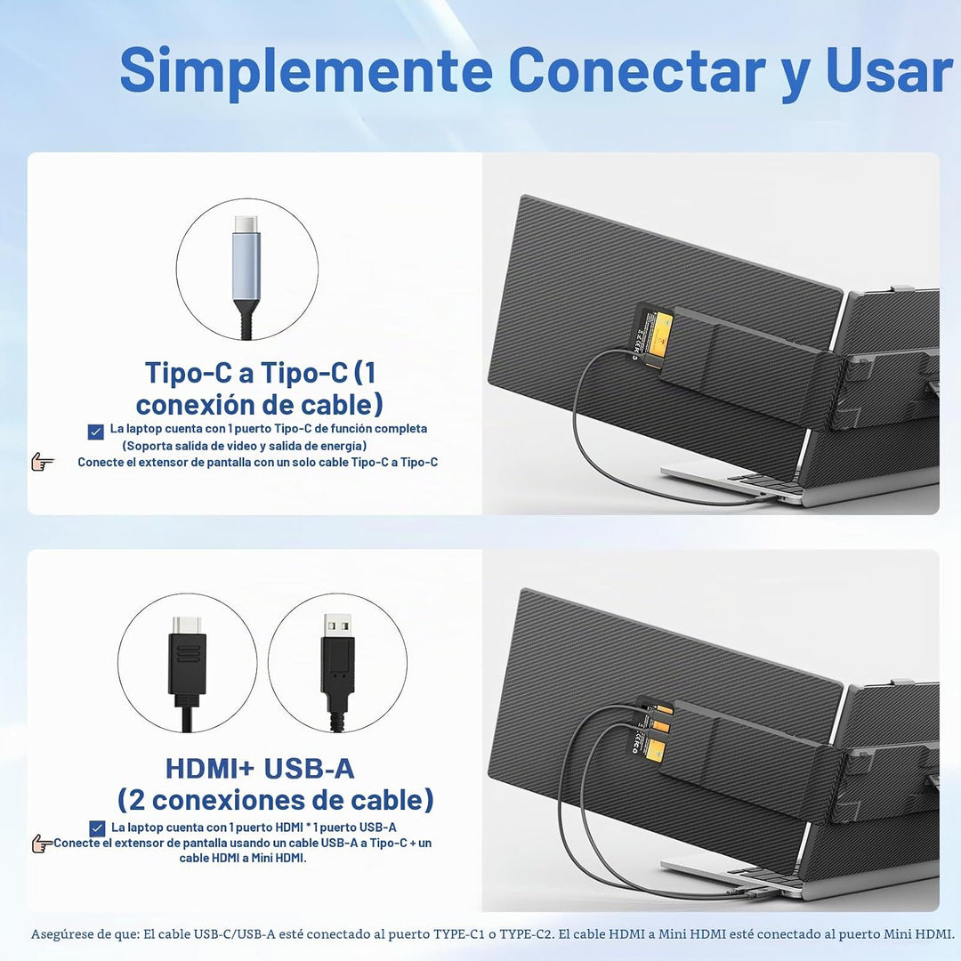 KEFEYA - Extensor de pantalla para laptop, 14" FHD 1080P IPS, e...