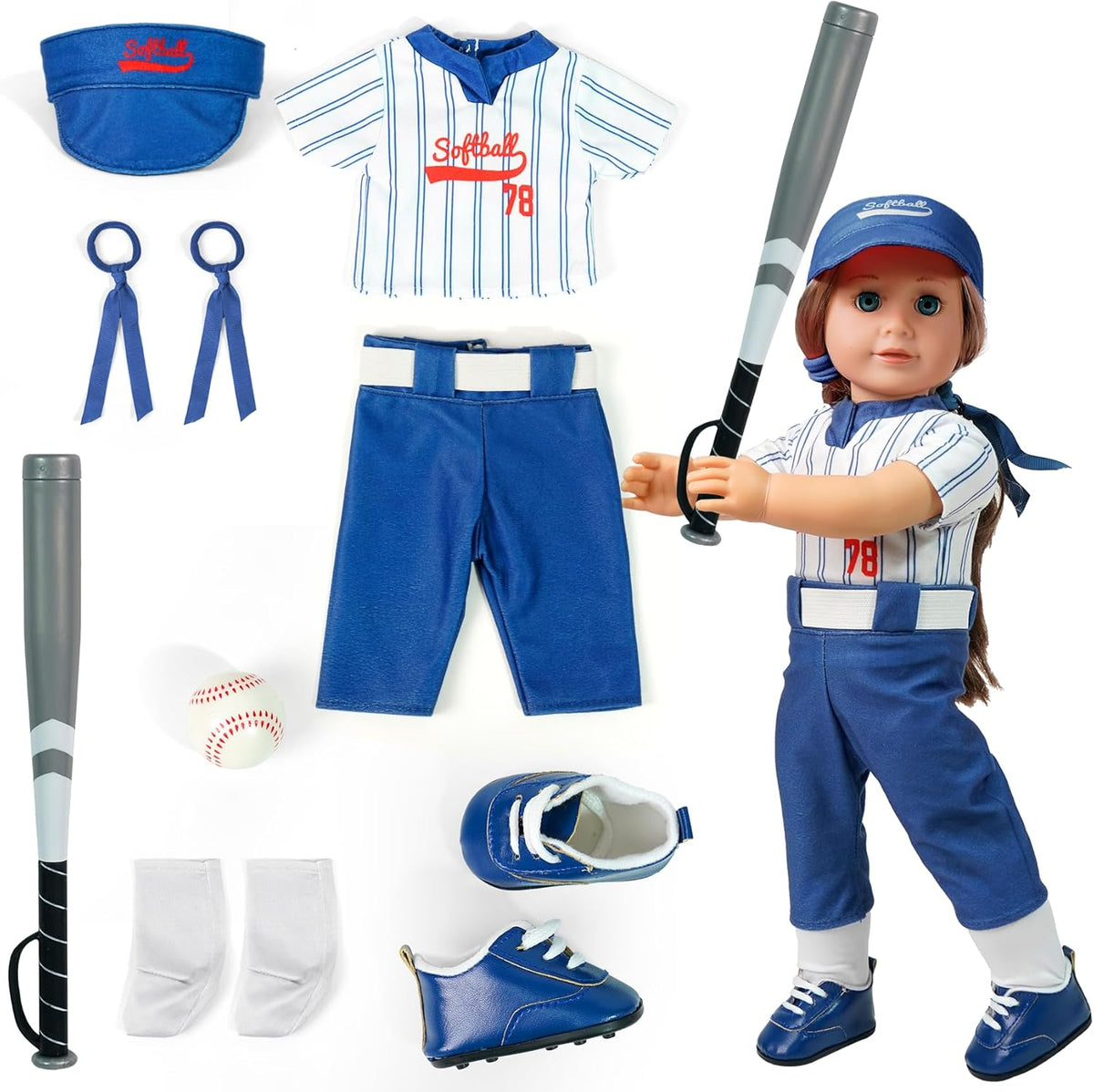 ARTST Uniforme de Sóftbol para Muñeca - Ropa y Accesorios