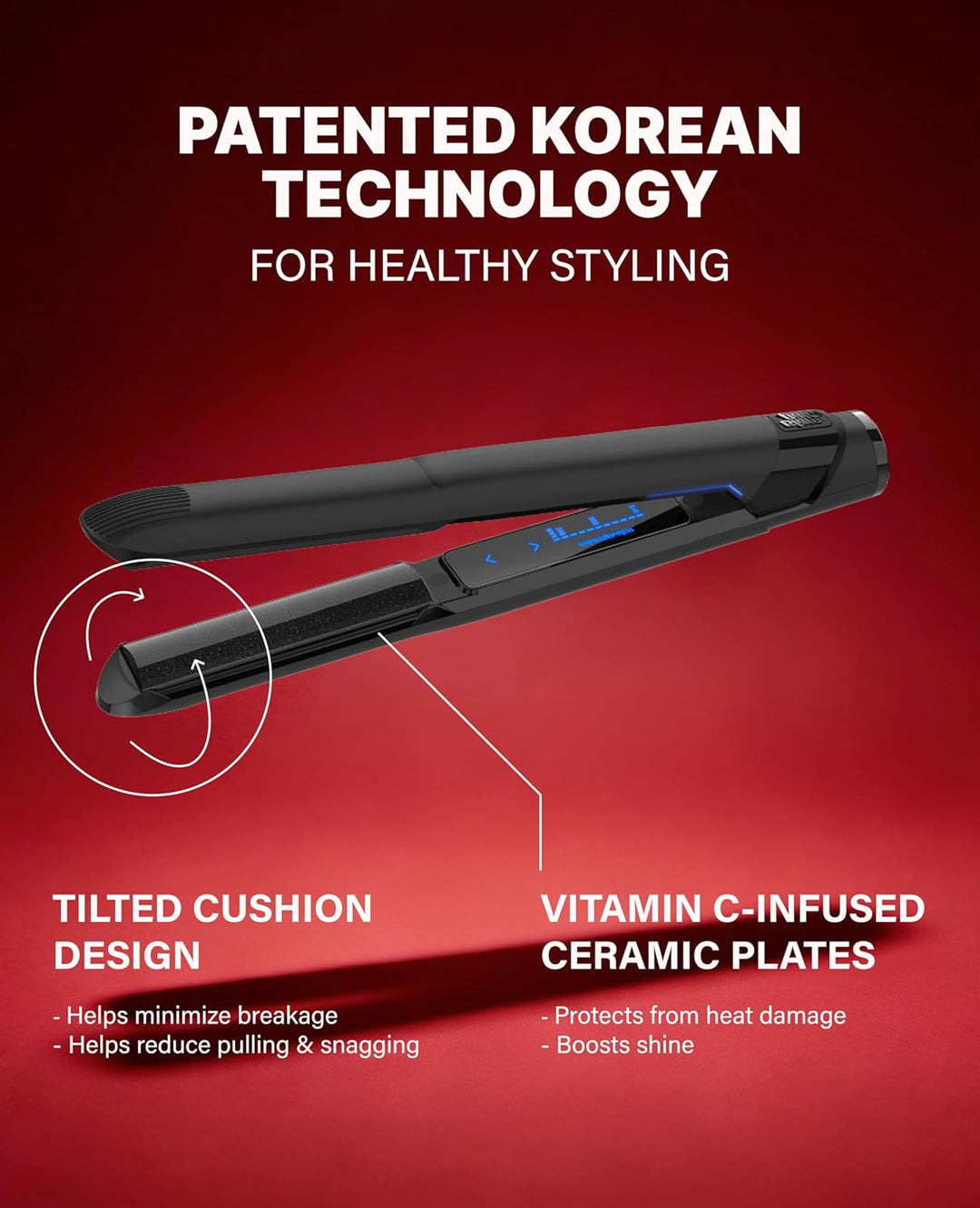 GLAMPALM GlamMuse - Plancha voluminizadora de 1 pulgada | Plancha d...