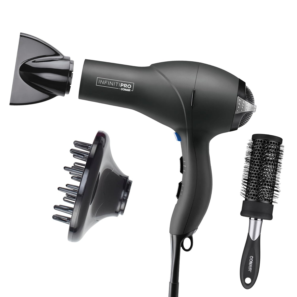 Secador de pelo Infiniti PRO CONAIR con difusor, motor AC profesion...