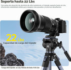 ULANZI Ombra Xiang Ⅱ - Trípode de video para cámara con cabezal fluido, trípode de viaje de 61.5 pulgadas con placa de liberación rápida de Arca giratoria de 360°, soporte portátil para cámara de teléfono, vlogging, grabación de video con bolsa de
