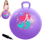 Bola de tolva para niños, bola inflable de 18 pulgadas con asa, sirena morada, juguetes para niñas en interiores y exteriores, juego de acitve con bomba, regalos de cumpleaños para niños de 3