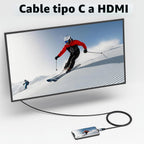 Cable USB C HDMI, 4K 60Hz trenzado tipo C, 6 pies