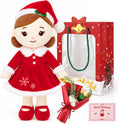 Conjunto de Muñeca de Peluche Navideña para Regalo, Muñeca de 14" con Accesorios Navideños