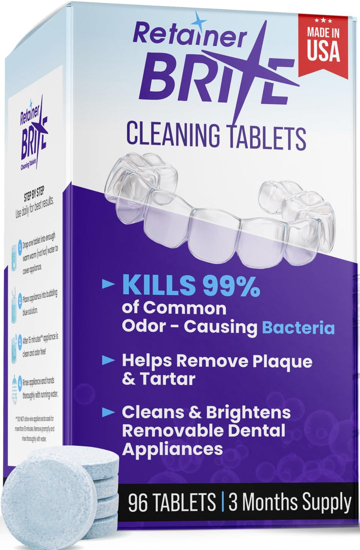 Tabletas Retainer Brite para retenedores más limpios y aparatos den...