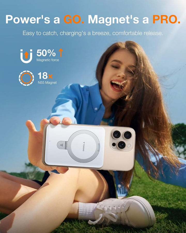 TORRAS EasyGo - Cargador portátil magnético de 10000 mAh para iPhon...