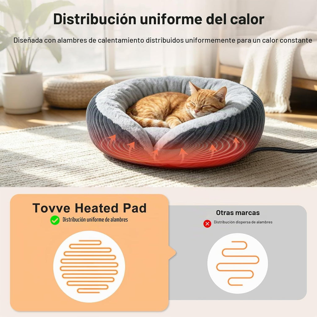 Camas térmicas para gatos de interior y perros pequeños, cama suave