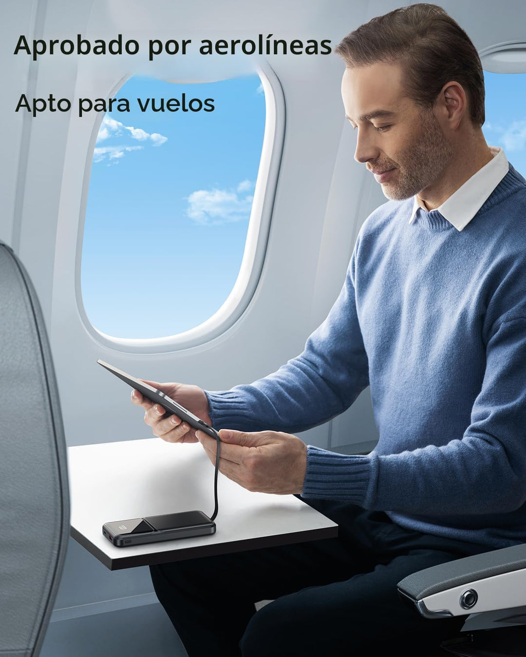 RONEGN Cargador portátil con cable integrado, 20000 mAh, cargador d...