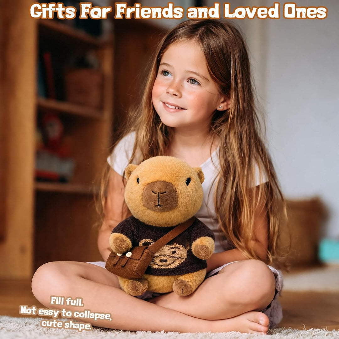 TITQWOP Capybara - Peluche de Capybara con 9 prendas y accesorios,...