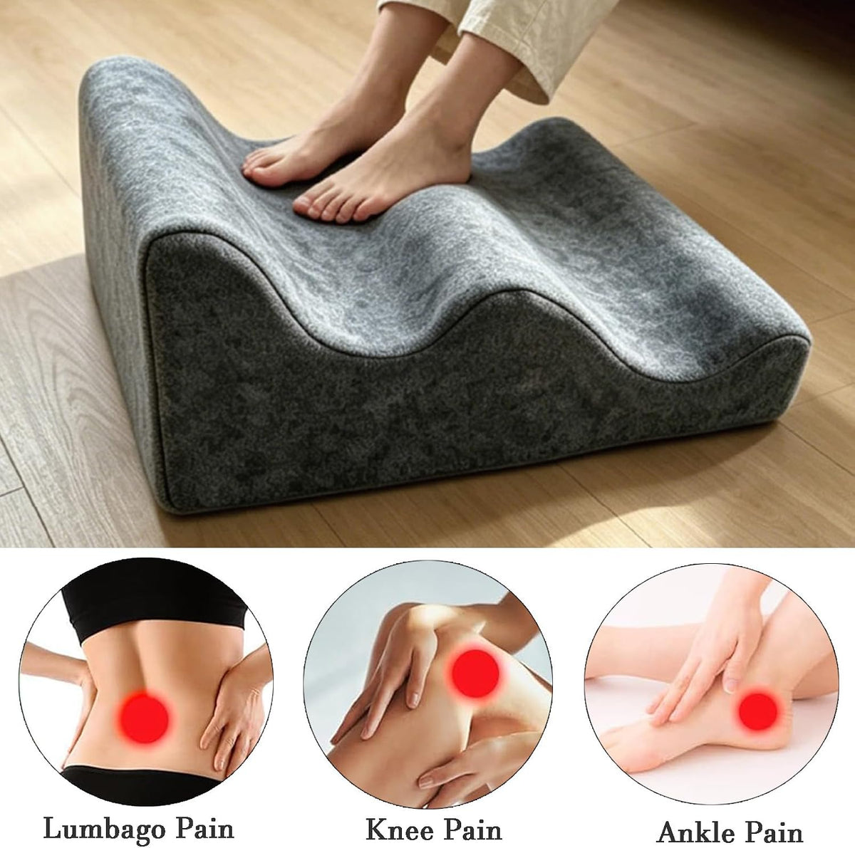 Lámpara Reposapiés para debajo del escritorio en el trabajo, reposapiés multifuncional de 3 niveles, cubierta lavable, taburete ergonómico para pies, alivia la presión de las piernas para la oficina y el