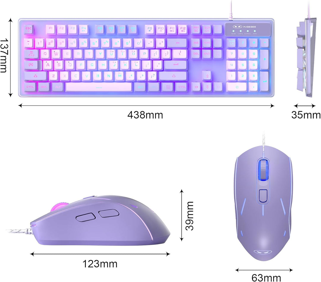 Combo de teclado y mouse para juegos, teclado K1 con retroiluminaci...
