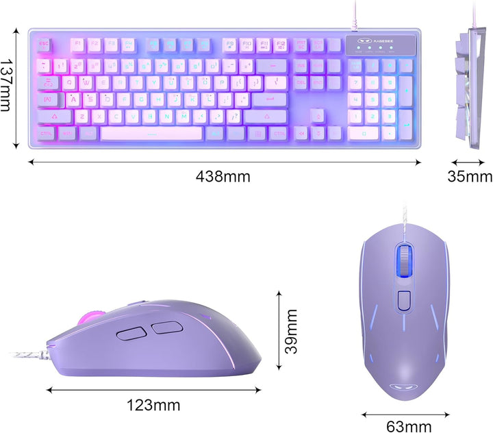 Combo de teclado y mouse para juegos, teclado K1 con retroiluminaci...