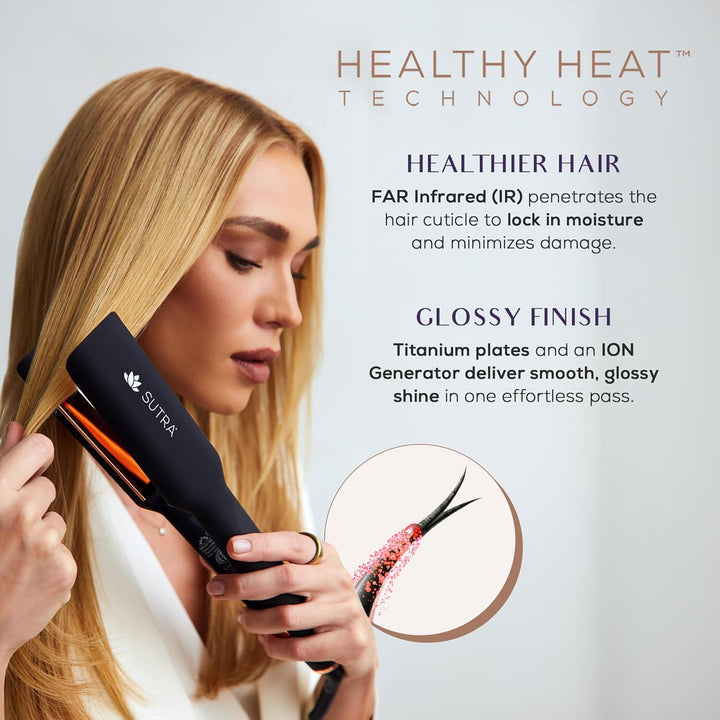 Sutra Plancha plana profesional IR2 \u2013 Plancha de pelo infrarro...