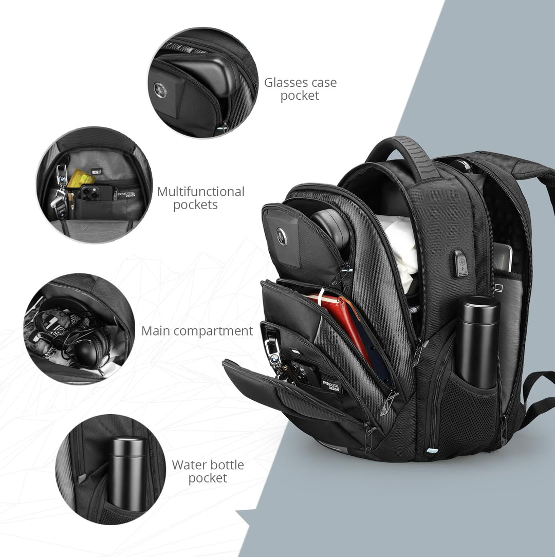 Swissdigital Design CIRCUIT PRO - Mochila para laptop para hombre p...