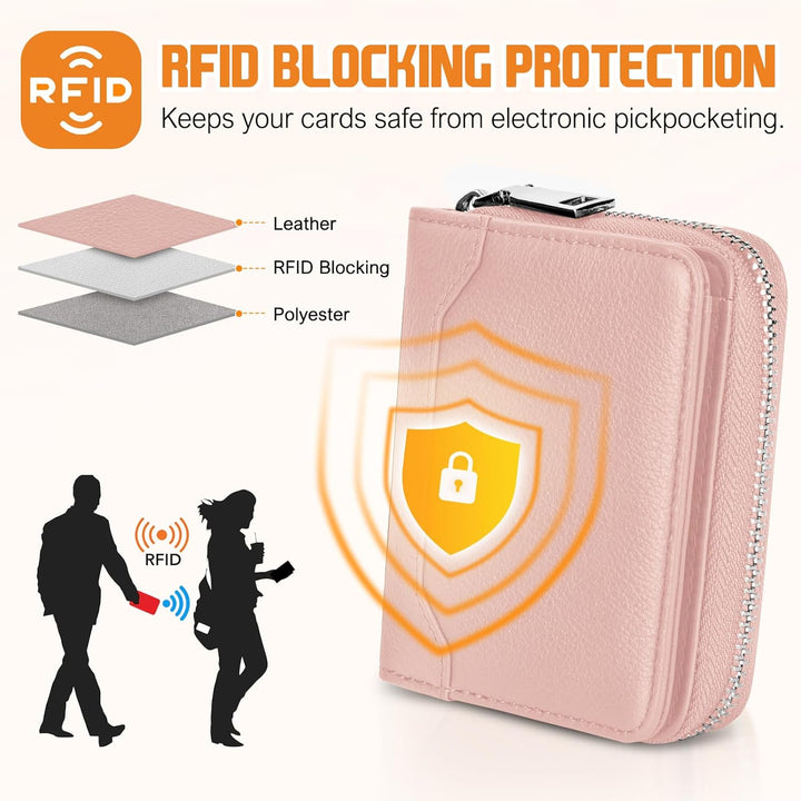 HUANLANG Billetera para hombre con bloqueo RFID, multitarjetero, bi...
