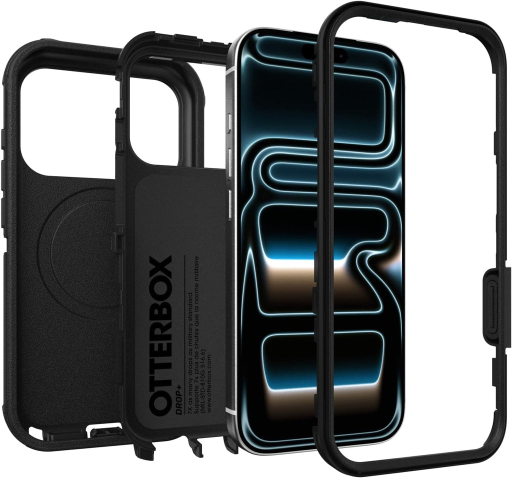 OtterBox Funda para iPhone 17 Pro Defender Pro Series - Negro - Funda para iPhone resistente, resistente y duradera, se ajusta a MagSafe