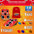 Swooc Games® - Backyard Arcade™ | Juego de lanzamiento de bolsas de frijoles 2 en 1 para niños con bolsa de transporte | Configuración y almacenamiento de 5 segundos | Juegos de maíz para niños |