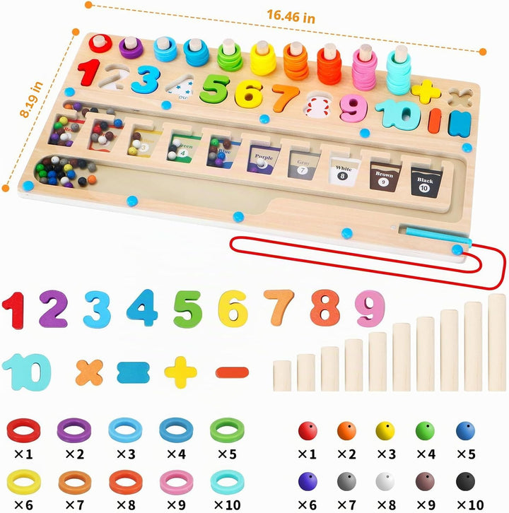 Rideomon Juguetes Montessori 3 en 1 para niños de más de 3 años, ju...