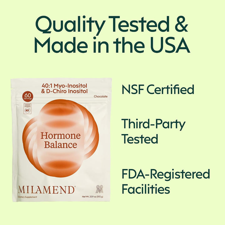 milamend Equilibrio Hormonal para Mujeres 40:1 Myo-Inositol D-Chiro...