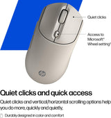 HP Ratón inalámbrico silencioso de 400, Bluetooth dual y 2.4 GHz, s...