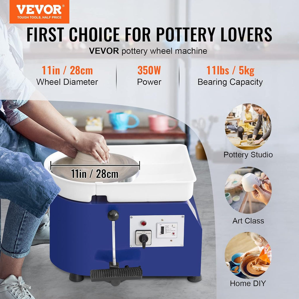 VEVOR Rueda de cerámica 11inch 350W Rueda de cerámica que forma el kit de