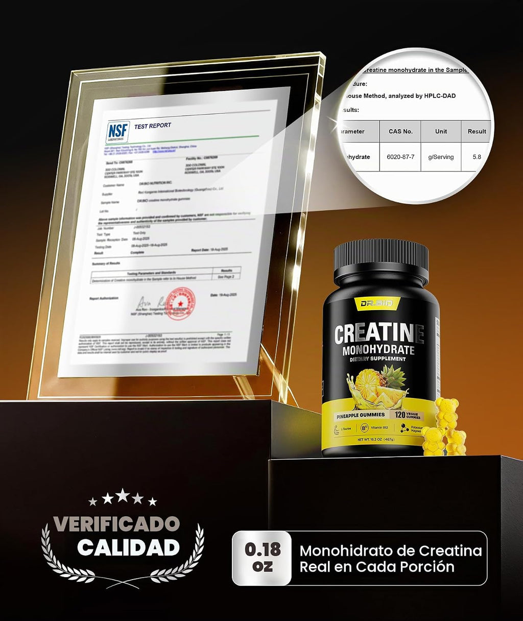 Instant Boost - Gomitas de monohidrato de creatina, fórmula complej...