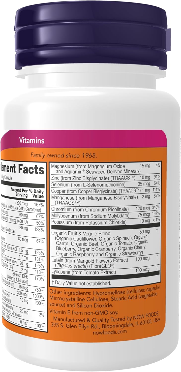 NOW Foods Suplementos, Daily Vits™ con mezcla de frutas y verduras,...