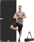 CAMBIVO Esterilla de yoga para mujeres y hombres, esterilla de ejercicio extra larga y ancha (72"x48"/84"x30"), esterilla de entrenamiento grande antideslizante para yoga, pilates, fitness
