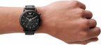 Emporio Armani Reloj para hombre, movimiento cronógrafo y caja de 1.811 in con correa de acero inoxidable, cuero o silicona