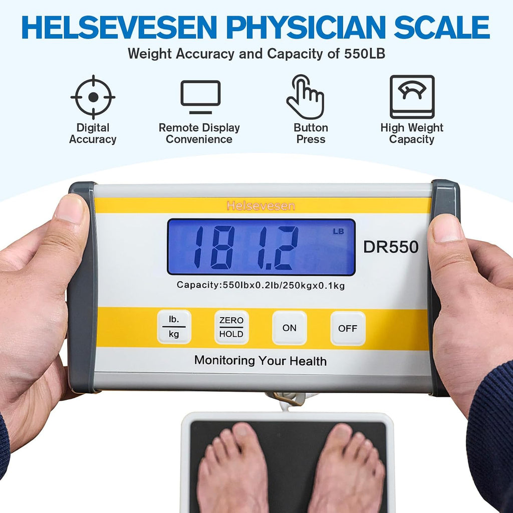 Báscula médica de suelo, báscula digital para médicos con IMC